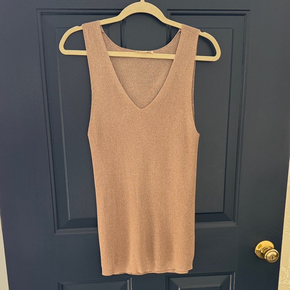 Mystree Gold Knit Tank Top - Cami - Size Medium